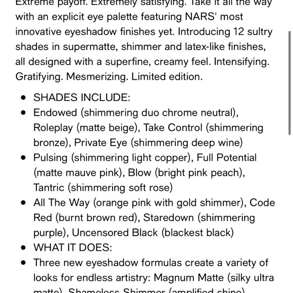 Brand New in Box Climax Extreme Effects Eyeshadow Palette - Rare Limited Edition - Picture 6 of 8